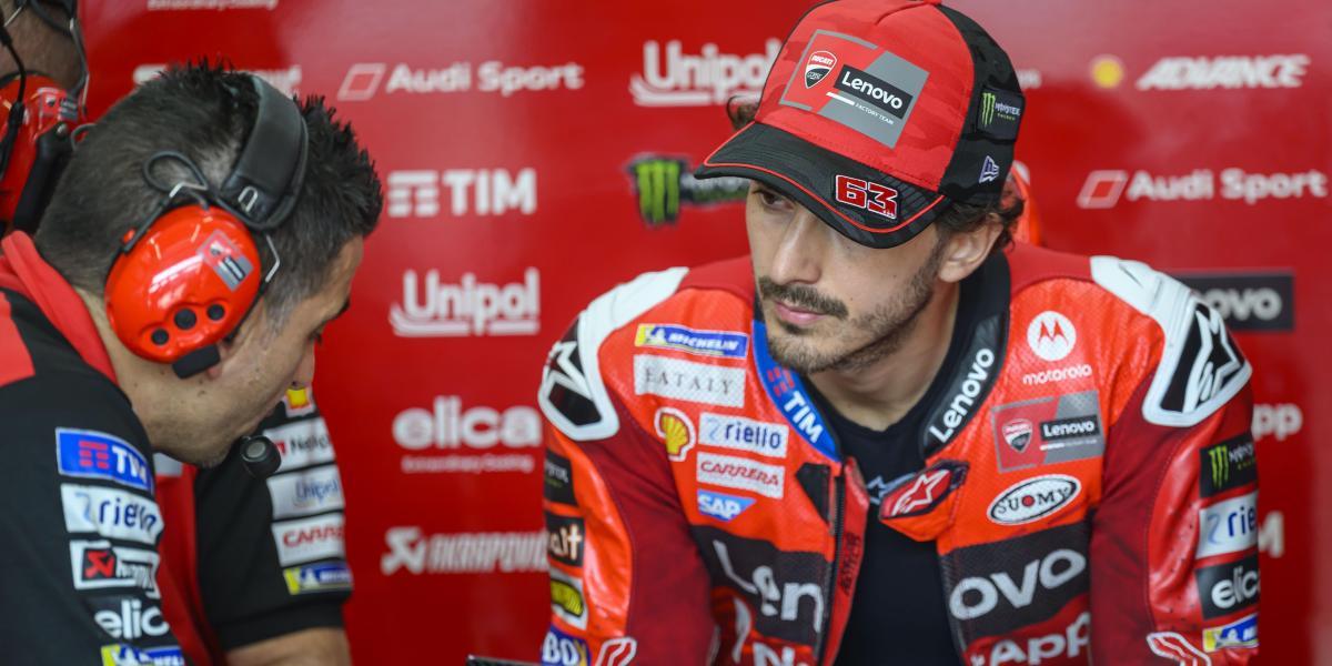 Bagnaia confirma novedades en su Ducati: "Marc Márquez las ha estado utilizando desde principios de año"