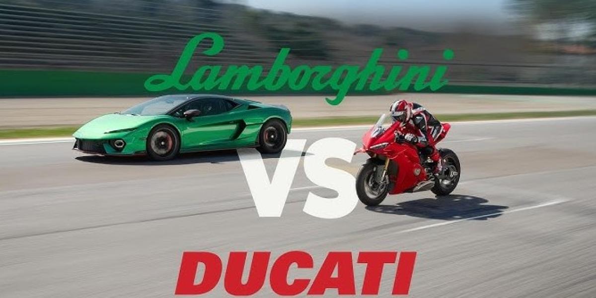 Ducati Panigale V4 S Vs Lamborghini Temerario, 216 CV frente a 920 CV.... ¿Quién gana?