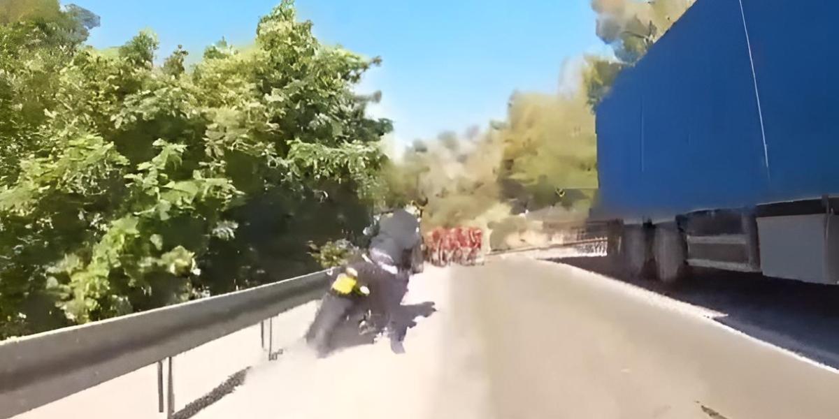 las redes sociales arden con esta escena de carretera que roza la tragedia