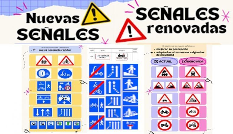Las nuevas señales de tráfico que ya están en vigor, las modificadas y las que desaparecen