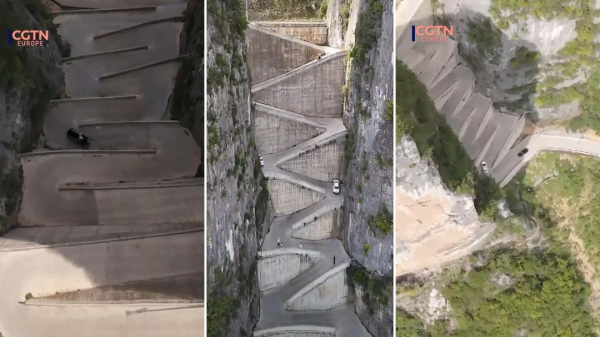 El Olimpo de las carreteras virales tiene nuevo miembro: la Lingpaishi ZigZag Road