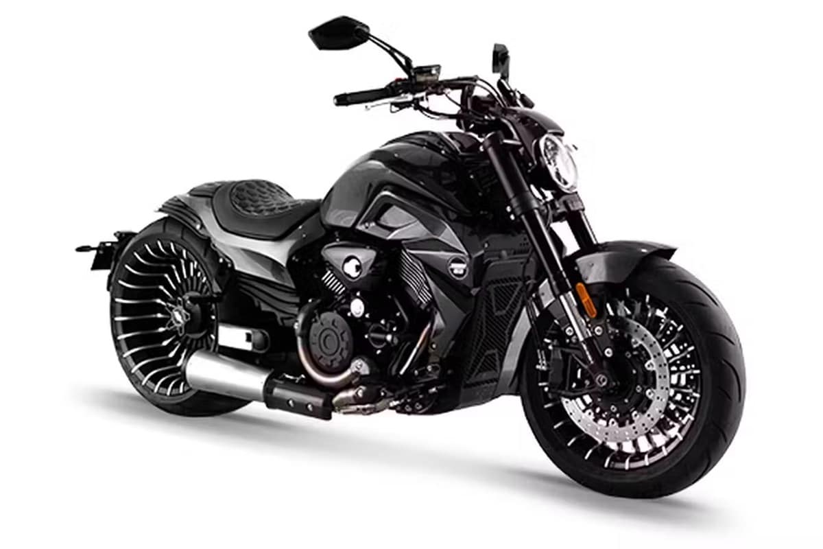 Timberwolf 800: Neumático trasero de 310 mm, basculante monobrazo y suspensión neumática… Asi luce el primer modelo de la nueva marca china Marshal