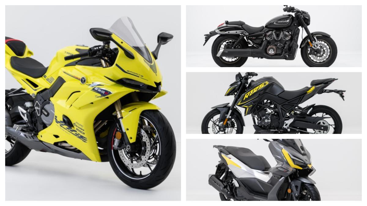 una hiperdeportiva, una cruiser, una naked A1, un scooter crossover y más