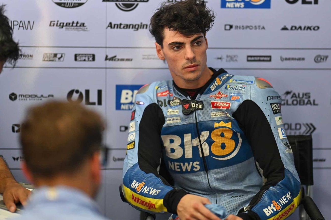 Fermín Aldeguer se lesiona entrenando y se fractura el fémur izquierdo