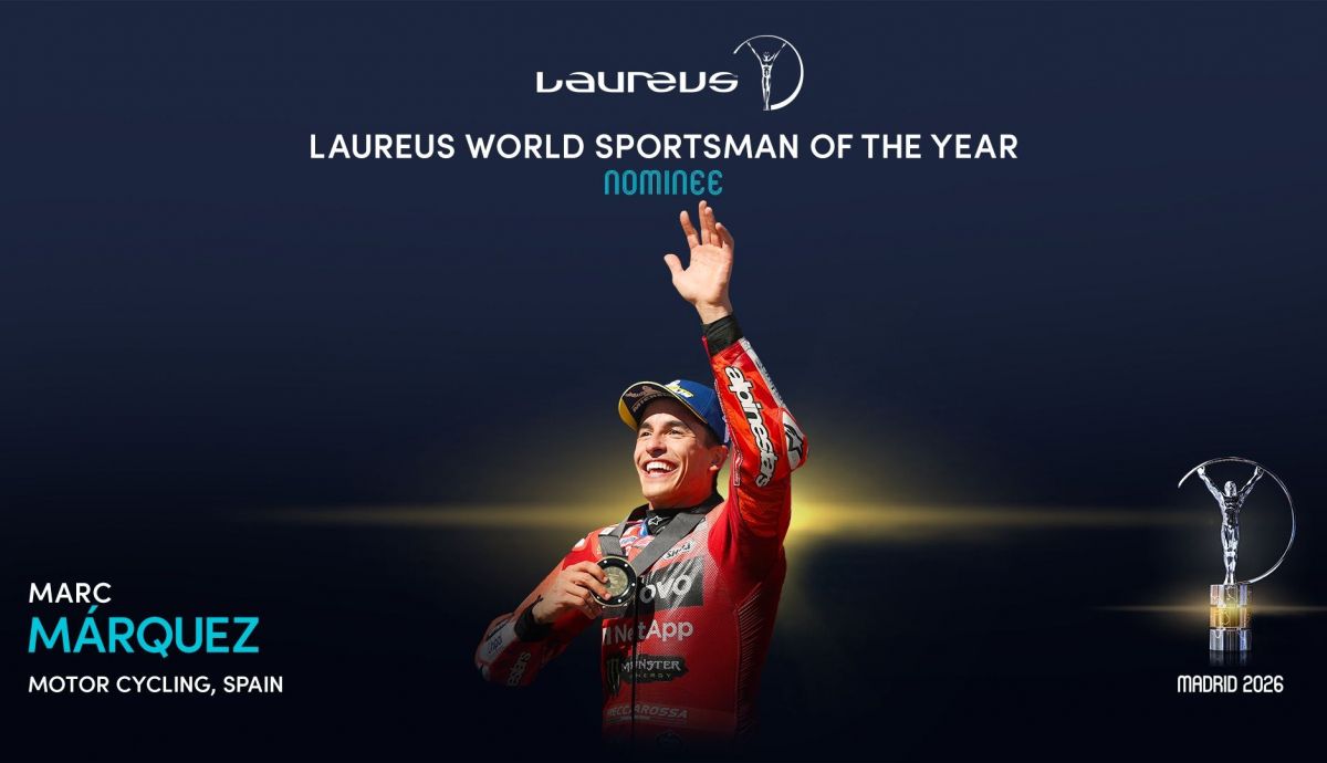 Marc Márquez, candidato al Laureus 2026 como 'Mejor deportista masculino del año'
