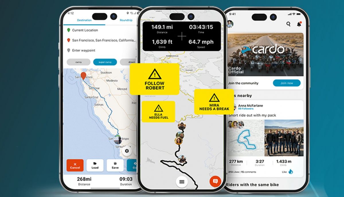 Cardo Ride, nueva aplicación de navegación y comunidad motera