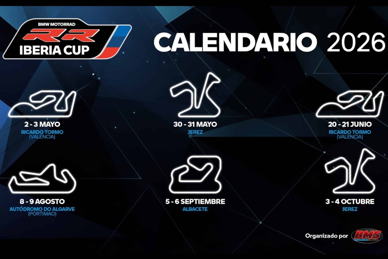 La BMW Motorrad RR Iberia Cup 2026 arranca motores el próximo fin de semana en Valencia