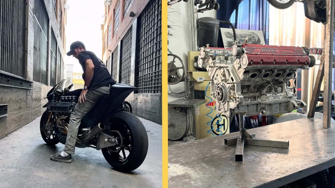 Esta moto, con un V8 de Ferrari, vendida por 500.000 dólares