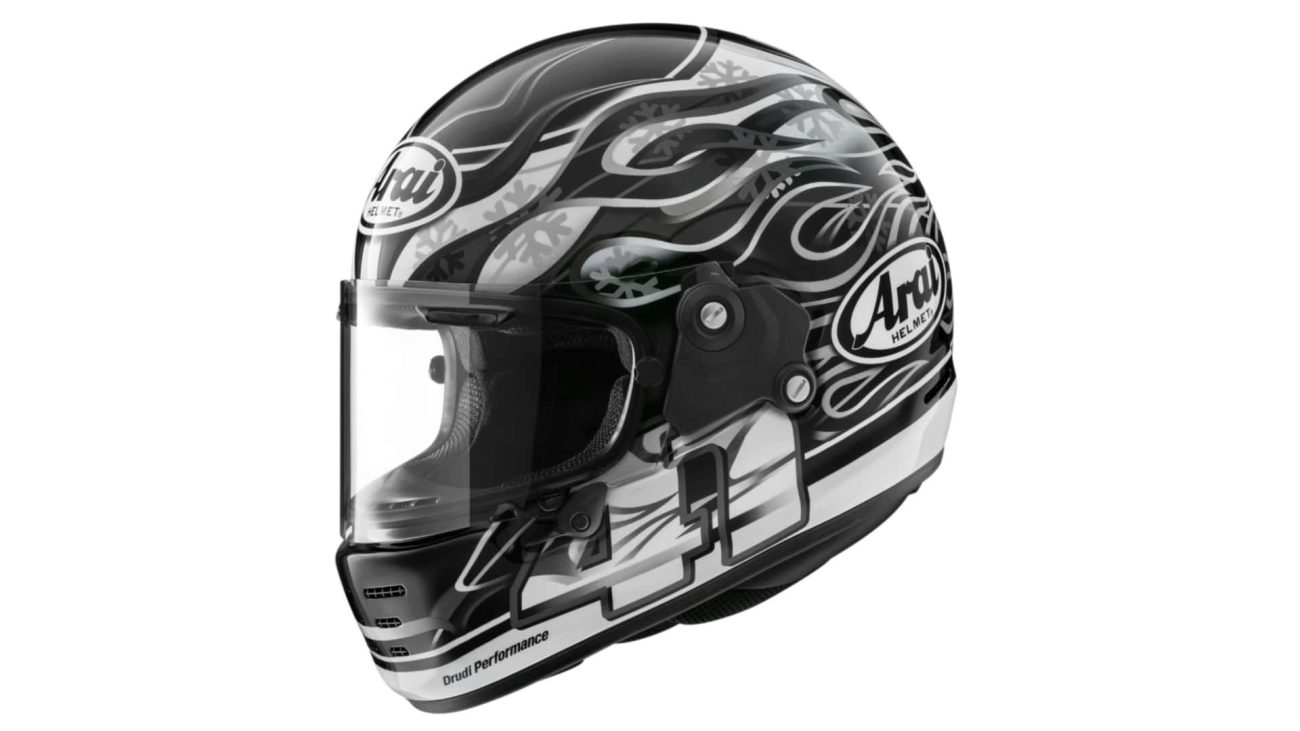 Nuevo casco Arai que se asemeja al de Noriyuki Haga
