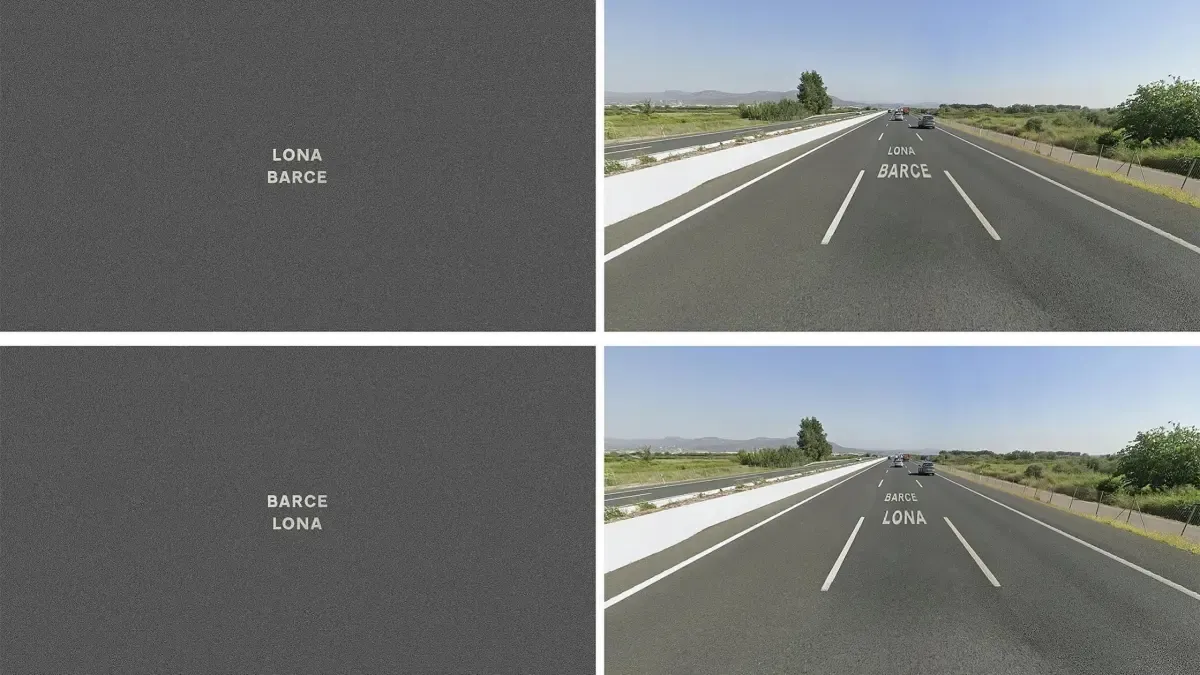 La ciencia abre debate: ¿Barce-lona o lona-Barce? El orden de una marca vial en el suelo puede ser clave para evitar accidentes