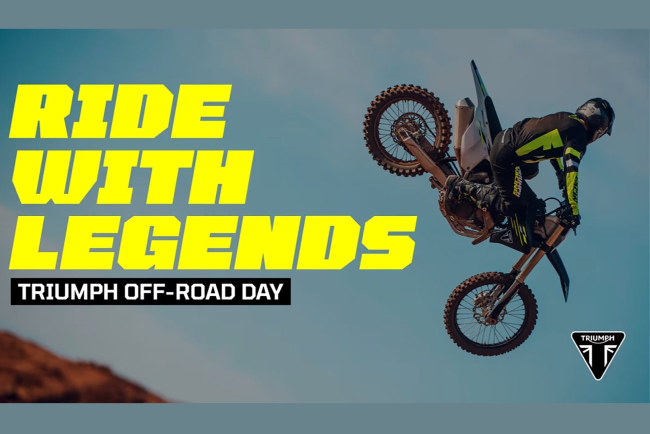 Triumph “Ride with Legends”: un evento irrepetible con Ricky Carmichael e Iván Cervantes como “plato fuerte”