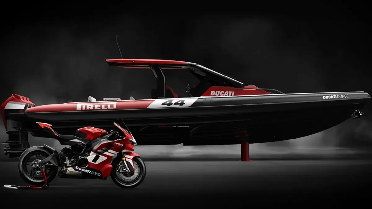Después de cafeteras y bicis, Ducati propone su delirio definitivo: ¡una lancha de 1.500 CV!