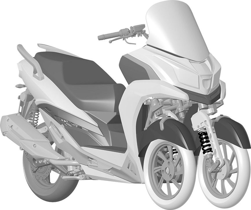 KYMCO prepara un nuevo scooter de tres ruedas más pequeño que el CV3: así será su próxima apuesta