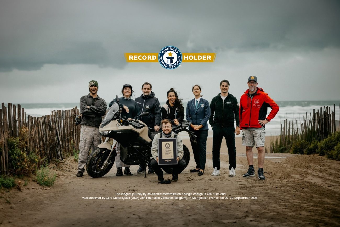 Una Zero DS logra un nuevo récord Guinness al recorrer 436,5 kilómetros sin recargar